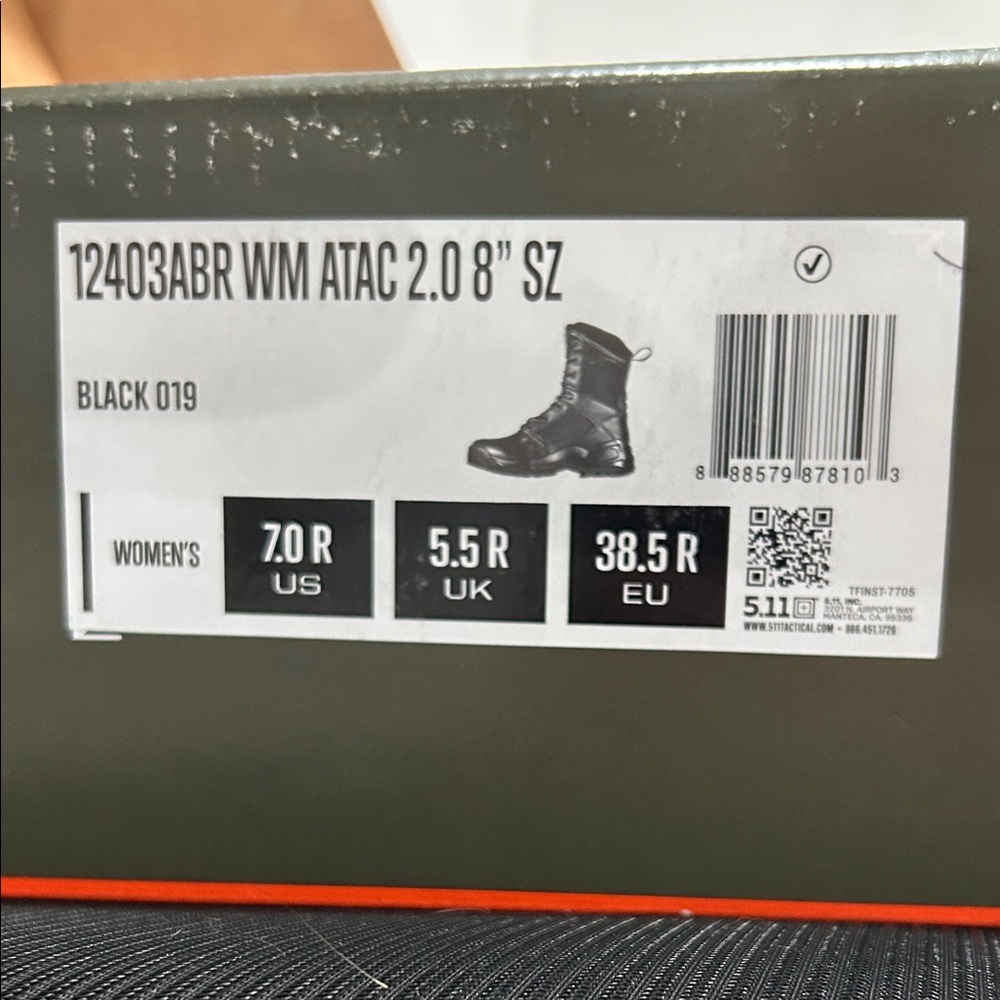 5.11 Tactical Women's Black ATAC 2.0 Boots